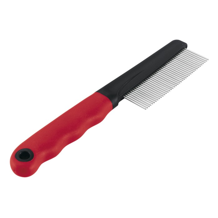 Ferplast  GRO 5860 STEEL COMB Расческа для кошек и собак с зубьями из хрома 20 x 1,6 x h 4 cm