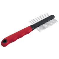 Ferplast GRO 5864 STEEL COMB Гребінець для кішок та собак із зубами з хрому 20,3 x 1,6 xh 6,4 cm