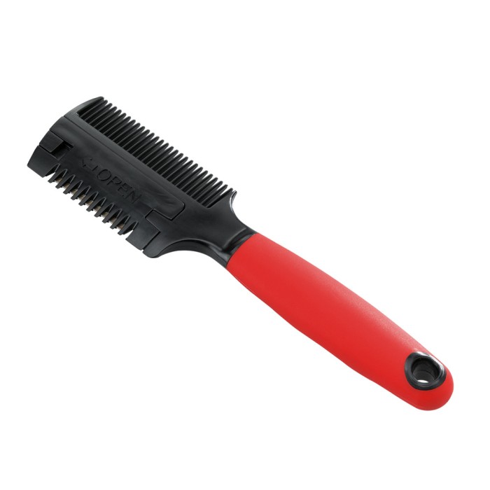 Ferplast  GRO 5991 RAZOR COMB Двусторонняя расческа-триммер с лезвиями для собак  18,3 x 4,5 x h 1,8 cm