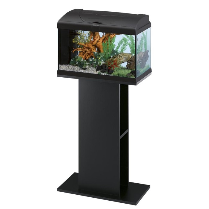Ferplast Capri 50 Акваріум скляний з LED-освітленням, чорний 52 x 27 xh 36 cm - 40 л