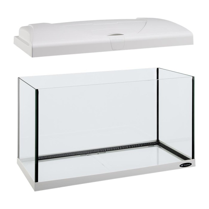 Ferplast Capri 80 Аквариум стеклянный с LED-освещением, белый 80 x 31,5 x h 46,5 cm - 100 л