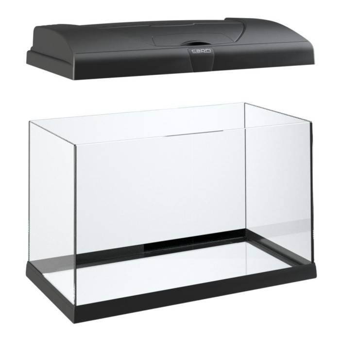 Ferplast Capri 80 Аквариум стеклянный с LED-освещением, черный 80 x 31,5 x h 46,5 cm - 100 л