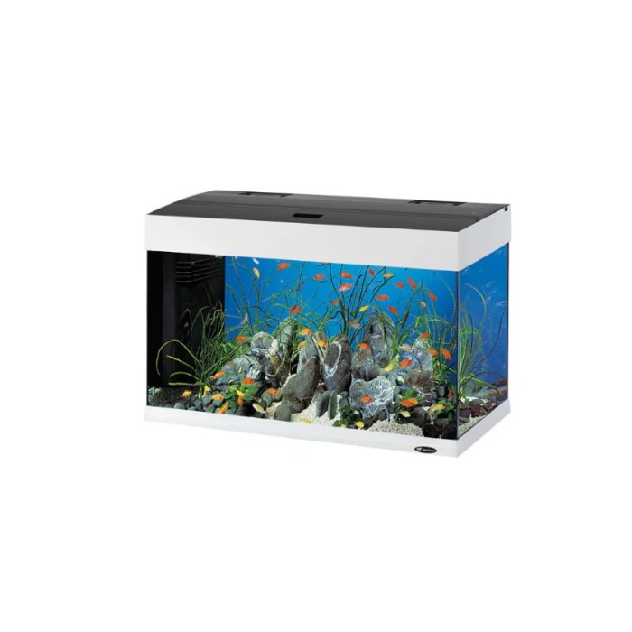 Ferplast DUBAI 80 LED Акваріум скляний з LED-освітленням, білий 81 x 36 xh 51 cm - 125 л