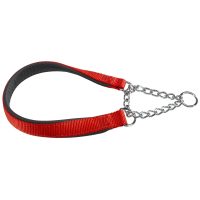 Ferplast DAYTONA CSS15/40 COLLAR RED  Нейлоновый ошейник с металлической цепочкой для собак  А- 40 см, В- 15 мм