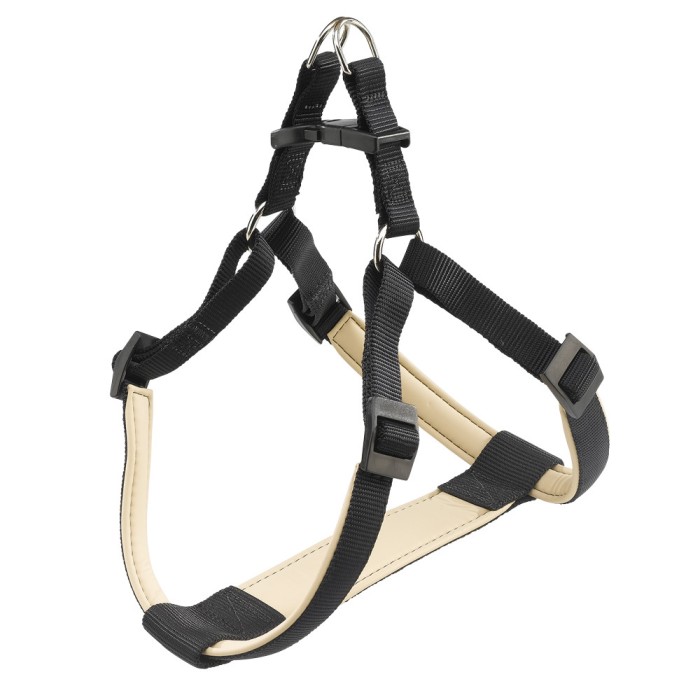 Ferplast DAYTONA P SM HARNESS BLACK Нейлоновая шлейка для собак, черная, А 42-48 см 10 мм; В  43-52 см 15 мм
