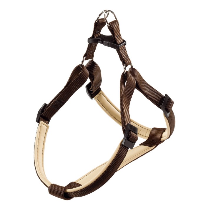 Ferplast DAYTONA P MEDIUM HARNESS BROWN Нейлоновая шлейка для собак, красная, А 51-55 см 15 мм; В  53-61 см 25 мм
