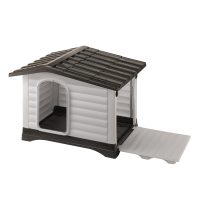 Ferplast DOGVILLA 90 Пластикова будка із запатентованою системою відкривання бічної панелі, 88x72x65 см