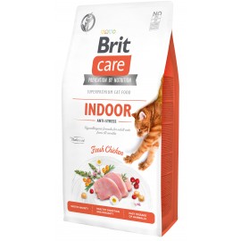 Brit Care Cat GF Indoor Anti-stress Сухой корм для кошек, живущих в по..