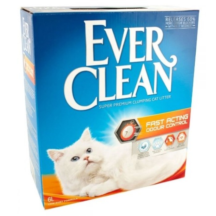 Ever Clean (Эвер Клин) БЫСТРОЕ ДЕЙСТВИЕ  с активированным углем и экстра быстрым поглощением запаха, 10 л
