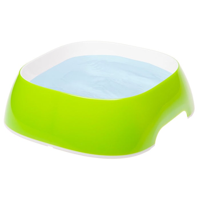 Ferplast GLAM XS ACID GREEN BOWL Пластикова миска для собак та кішок. світло-зелена, 13 x 12 xh 3,5 cm - 0,2 L