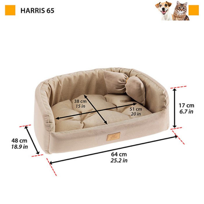 Ferplast HARRIS 65 BEDDING BEIGE  Мягкое место  для собак и кошек, 64 x 48 x 17 см