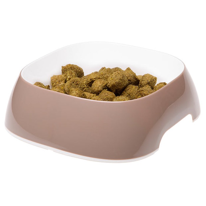 Ferplast GLAM XS DOVE GREY BOWL Пластикова миска для собак та кішок. кавова, 13 x 12 xh 3,5 cm - 0,2 L