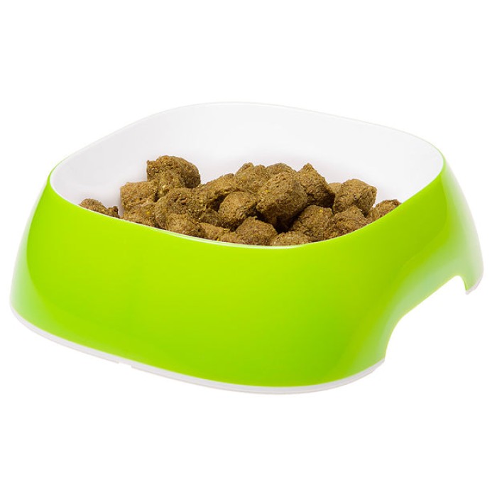 Ferplast GLAM XS ACID GREEN BOWL Пластикова миска для собак та кішок. світло-зелена, 13 x 12 xh 3,5 cm - 0,2 L