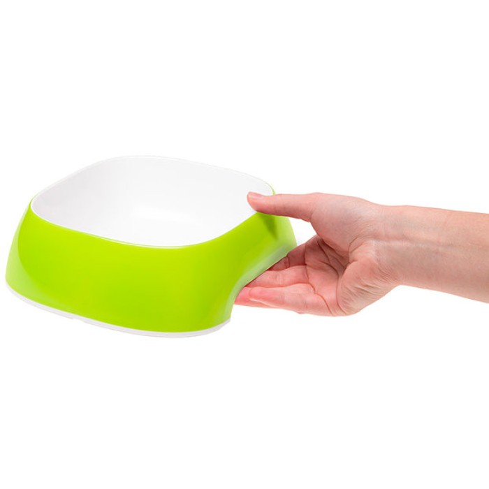 Ferplast  GLAM SMALL  ACID GREEN BOWL   Пластиковая миска для собак и кошек. светло-зеленая, 15 x 13,5 x h 5 cm - 0,4 L