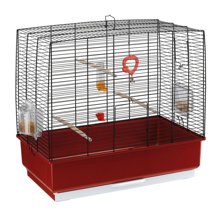 Ferplast CAGE REKORD 4 BLACK Клітка для канарок та маленьких екзотичних птахів, чорна, 60 x 32,5 xh 57,5 cm