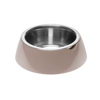 Ferplast  JOLIE SM DOVE GREY BOWL  Металлическая миска для собак и кошек в комплекте с пластиковой подставкой, ? 17,1 x 5,5 cm - 0,5 L