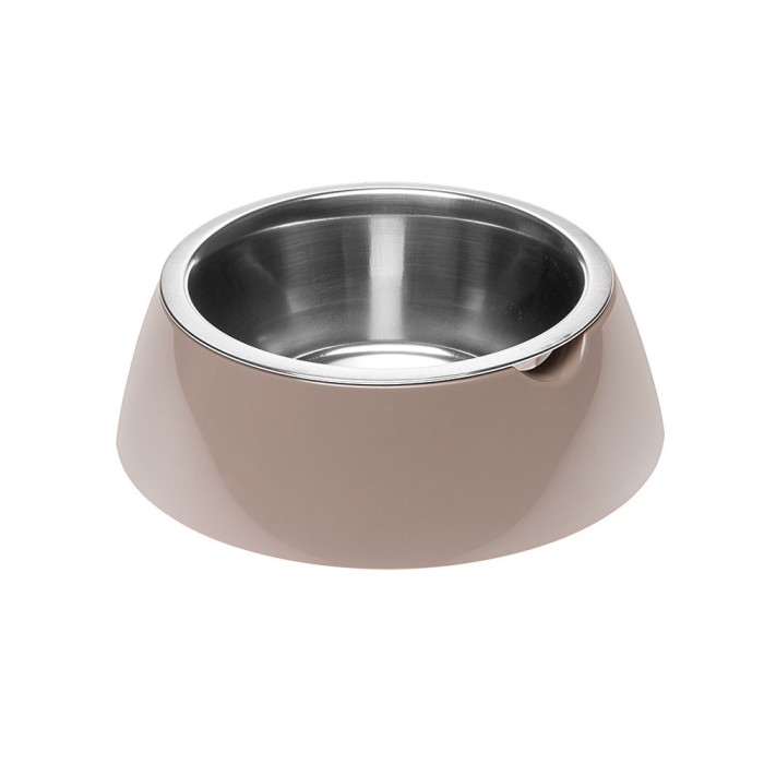 Ferplast JOLIE SM DOVE GREY BOWL Металева миска для собак та кішок в комплекті з пластиковою підставкою, ? 17,1 x 5,5 cm - 0,5 L