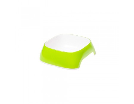 Ferplast GLAM XS ACID GREEN BOWL Пластикова миска для собак та кішок. світло-зелена, 13 x 12 xh 3,5 cm - 0,2 L