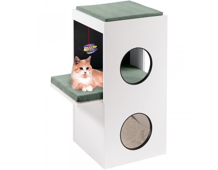 Ferplast CAT TREE BLANCO  Мебель для кошек с когтеточкой, игрушкой и местом для сна 40 x 55 x h 80 cm