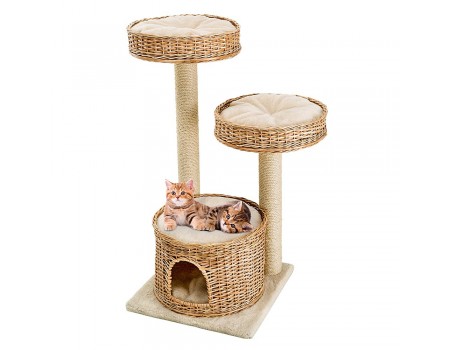 Ferplast CAT TREE AMIR  Игровой комплекс для кошек с полочками, спальным местом и колоннами из сизаля  50 x 50 x h 102,5 cm