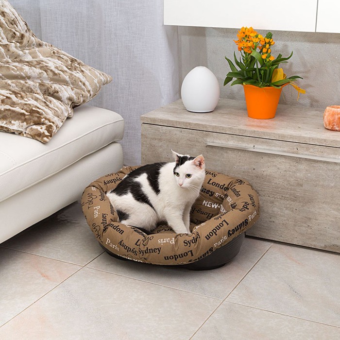 Подушка Ferplast SPARE SOFA 10 CITIES для пластикового лежака Siesta Deluxe для котів та собак, 96х71х32 см