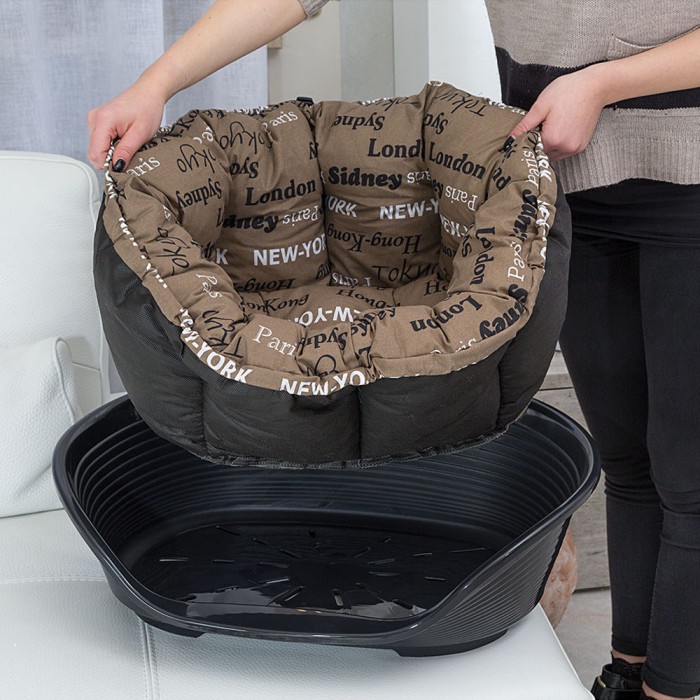 Подушка Ferplast SPARE SOFA 10 CITIES для пластикового лежака Siesta Deluxe для котів та собак, 96х71х32 см