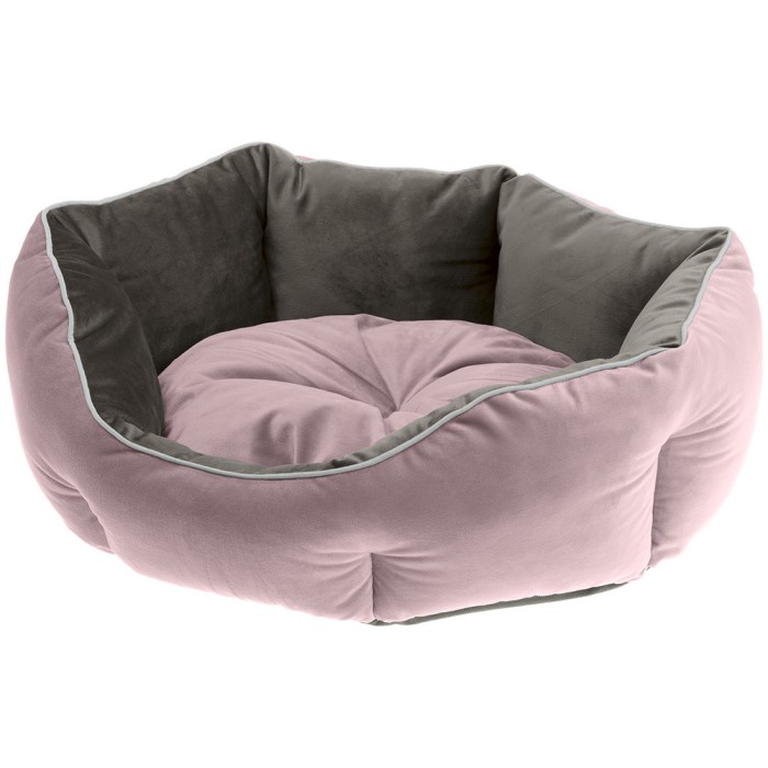 Ferplast QUEEN 45 BEDDING PURPLE-GREY Лежанка м'яке місце для котів та собак, 44х40х16 см