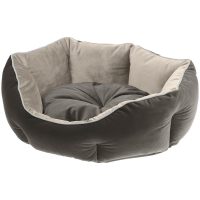 Ferplast QUEEN 60 BEDDING BEIGE-GREY Лежанка м'яке місце для котів та собак, 60х46х20см