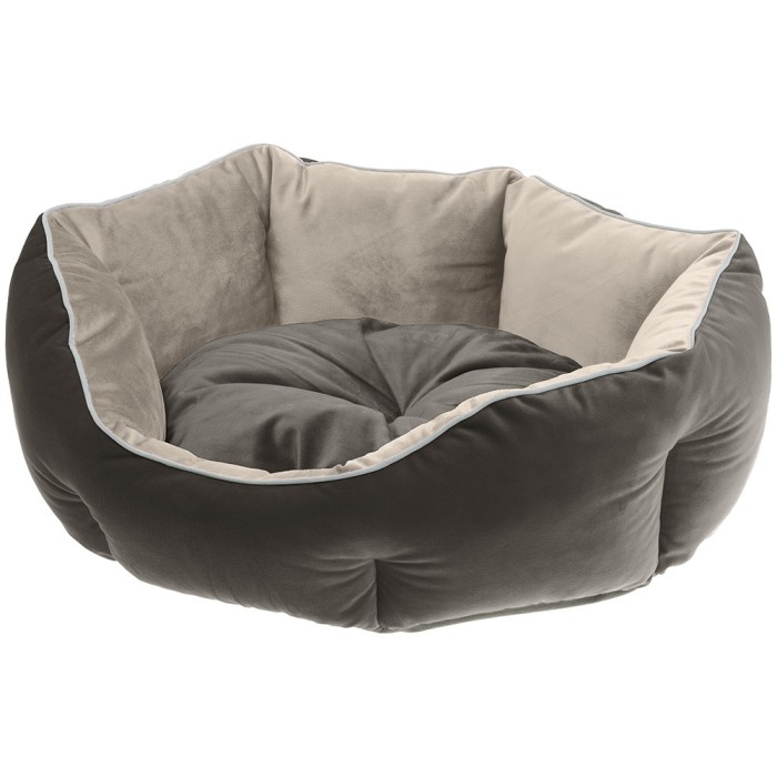 Ferplast QUEEN 60 BEDDING BEIGE-GREY Лежанка мягкое место для кошек и собак , 60х46х20см