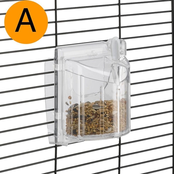 Ferplast CAGE REKORD 4 BLACK Клітка для канарок та маленьких екзотичних птахів, чорна, 60 x 32,5 xh 57,5 cm