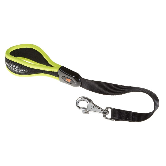 Ferplast  ERGOFLUO G25/55 LEAD YELLOW  Эргономичный поводок для собак. Ручка на мягкой подкладке, 25 х L 55 см