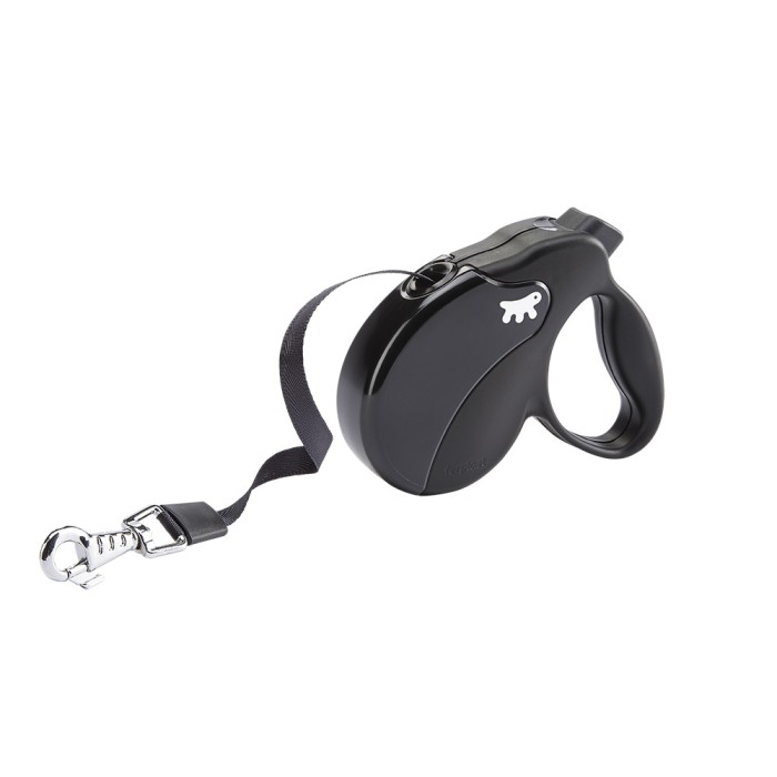 Ferplast AMIGO L TAPE BLACK LEAD Повідець-рулетка для собак зі стрічкою, 16 х 3,8 х 15 см