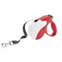 Ferplast AMIGO  L  TAPE RED-WHITE LEAD  Поводок-рулетка для собак c лентой,  16 х 3,8 х 15 см