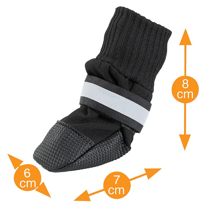 Ferplast PROTECTIVE SHOES L  BLACK  Защитная обувь для собак, 8 x 9 х 10 см, 2 шт