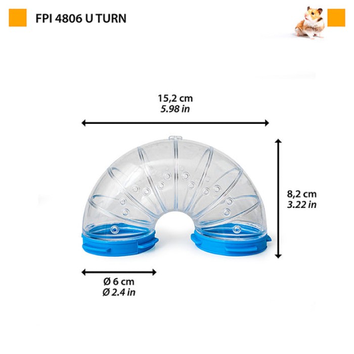 Ferplast FPI 4806 TUBE LINE "U TURN" Тунель для хом'яків D 6 cm
