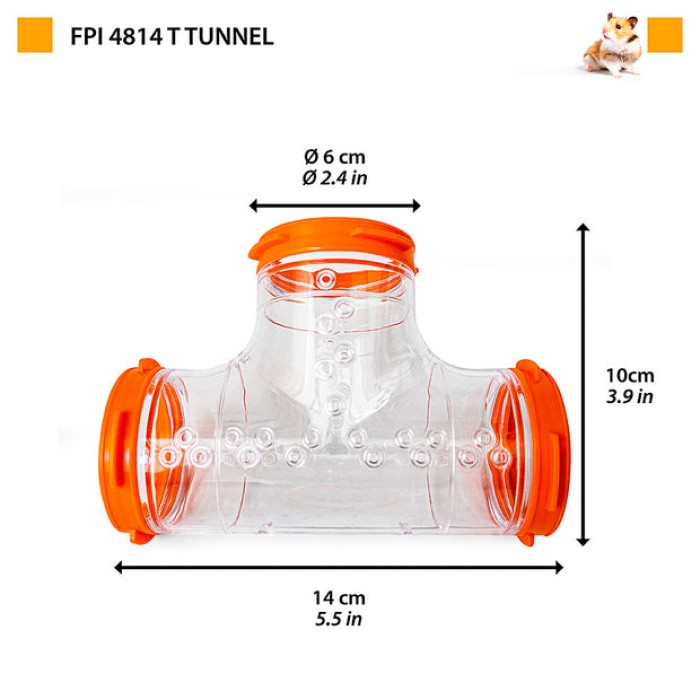 Ferplast FPI 4814 TUBE LINE T TUNNEL Тунель для хом'яків 14 xh 10 cm - ? 6 cm