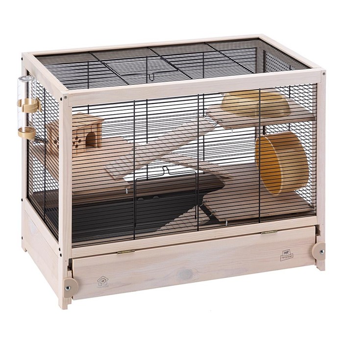 Ferplast CAGE HAMSTERVILLE BLACK Дерев'яна клітка для хом'яків та мишей 65 x 34 xh 49 cm