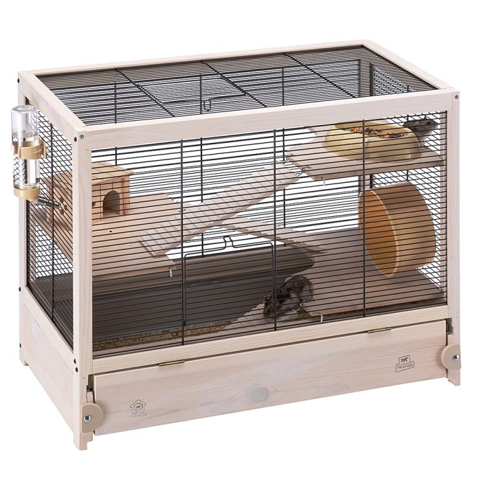 Ferplast CAGE HAMSTERVILLE BLACK Дерев'яна клітка для хом'яків та мишей 65 x 34 xh 49 cm