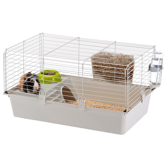 Ferplast CAGE CAVIE 80 GREY (x1) Клітка для морських свинок, з дверцятами, що відкриваються 77 x 48 xh 42 cm