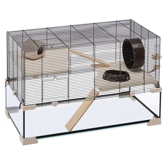 Ferplast CAGE KARAT 80 Скляна клітка для хом'яків та мишей 78,5 x 45,5 xh 52,5 cm