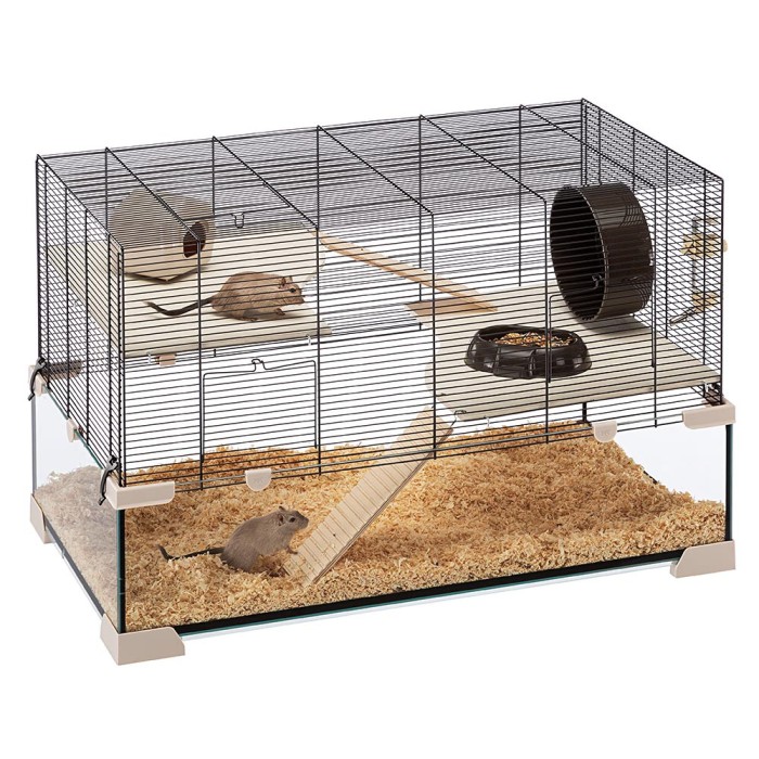 Ferplast CAGE KARAT 80 Скляна клітка для хом'яків та мишей 78,5 x 45,5 xh 52,5 cm