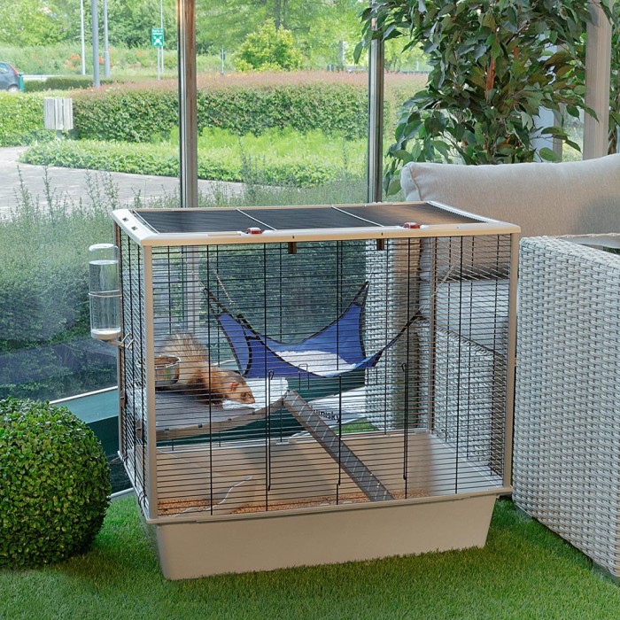 Ferplast CAGE FURAT BLACK Клітка для тхорів, з дахом, що відкривається 78 x 48 xh 70 cm