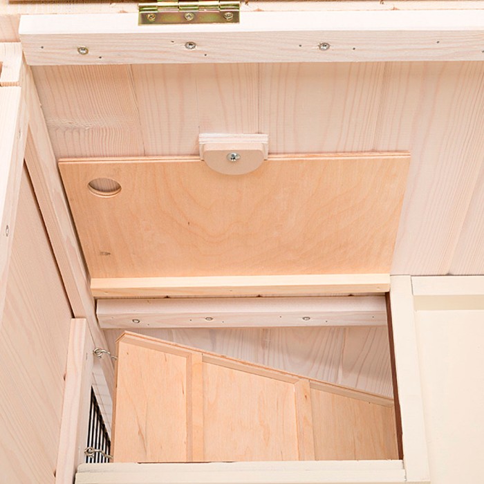 Ferplast CAGE RANCH 100 BASIC WHITE/BRO Двохрівнева клітка для кроликів із північної сосни 92 x 47 xh 81 cm