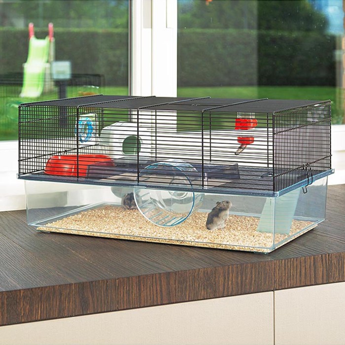 Ferplast CAGE FAVOLA BLACK Клітка для хом'яків із глибоким піддоном 60 x 36,5 xh 30 cm