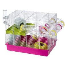 Ferplast CAGE LAURA Двоповерхова клітка для хом'яків, у комплекті з тунелями 46 x 29,5 xh 37,5 cm