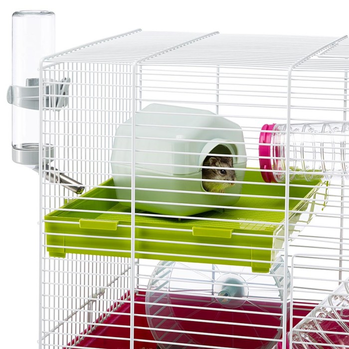 Ferplast CAGE LAURA Двоповерхова клітка для хом'яків, у комплекті з тунелями 46 x 29,5 xh 37,5 cm