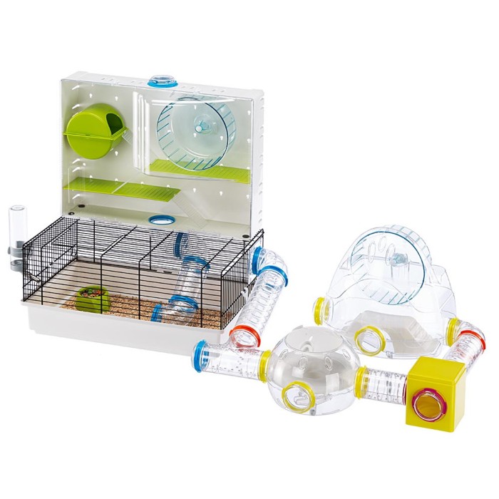 Ferplast CAGE OLIMPIA BLACK Клітка для хом'яків, з ігровими тунелями та ігровою зоною 46 x 29.5 xh 54 cm