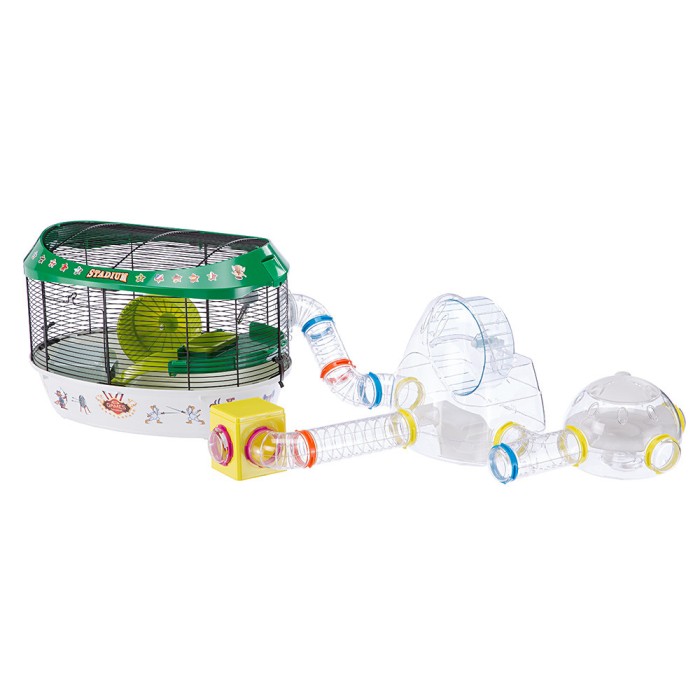 Ferplast  CAGE STADIUM  Клетка для хомяков с цветными наклейками 49,5 x 34 x h 33 cm