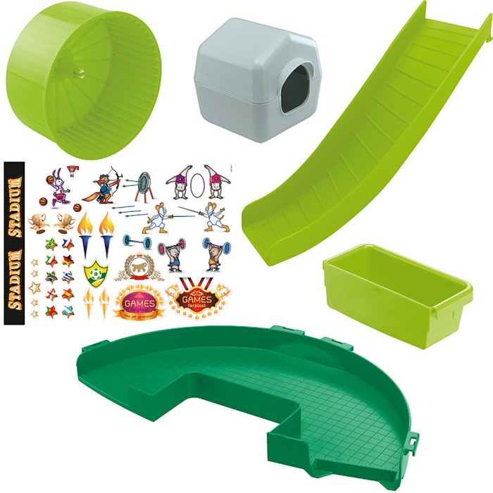 Ferplast  CAGE STADIUM  Клетка для хомяков с цветными наклейками 49,5 x 34 x h 33 cm