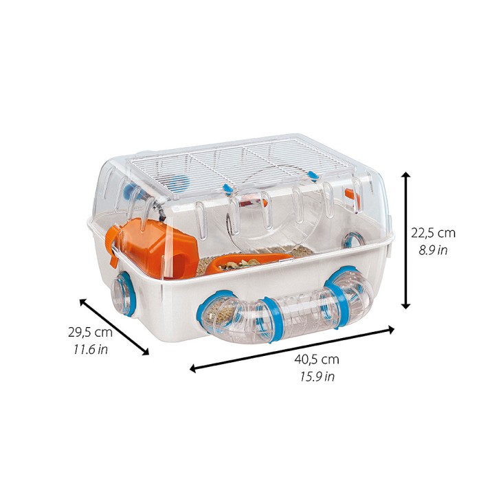 Ferplast CAGE COMBI 1 Клітка для хом'яків з ігровими тунелями 40,5 x 29,5 xh 22,5 cm